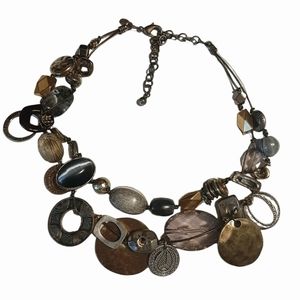 CHICO'S Mixed Bead & Charm Necklace